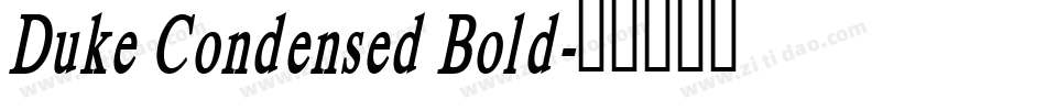 Duke Condensed Bold字体转换